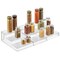 mDesign Plastic Tiered Kitchen Food Storage Organizer Spice Rack Holder